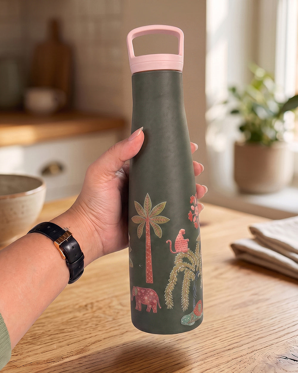Forest Bloom Insulated Steel Sipper - 650 ml | Forest Folklore