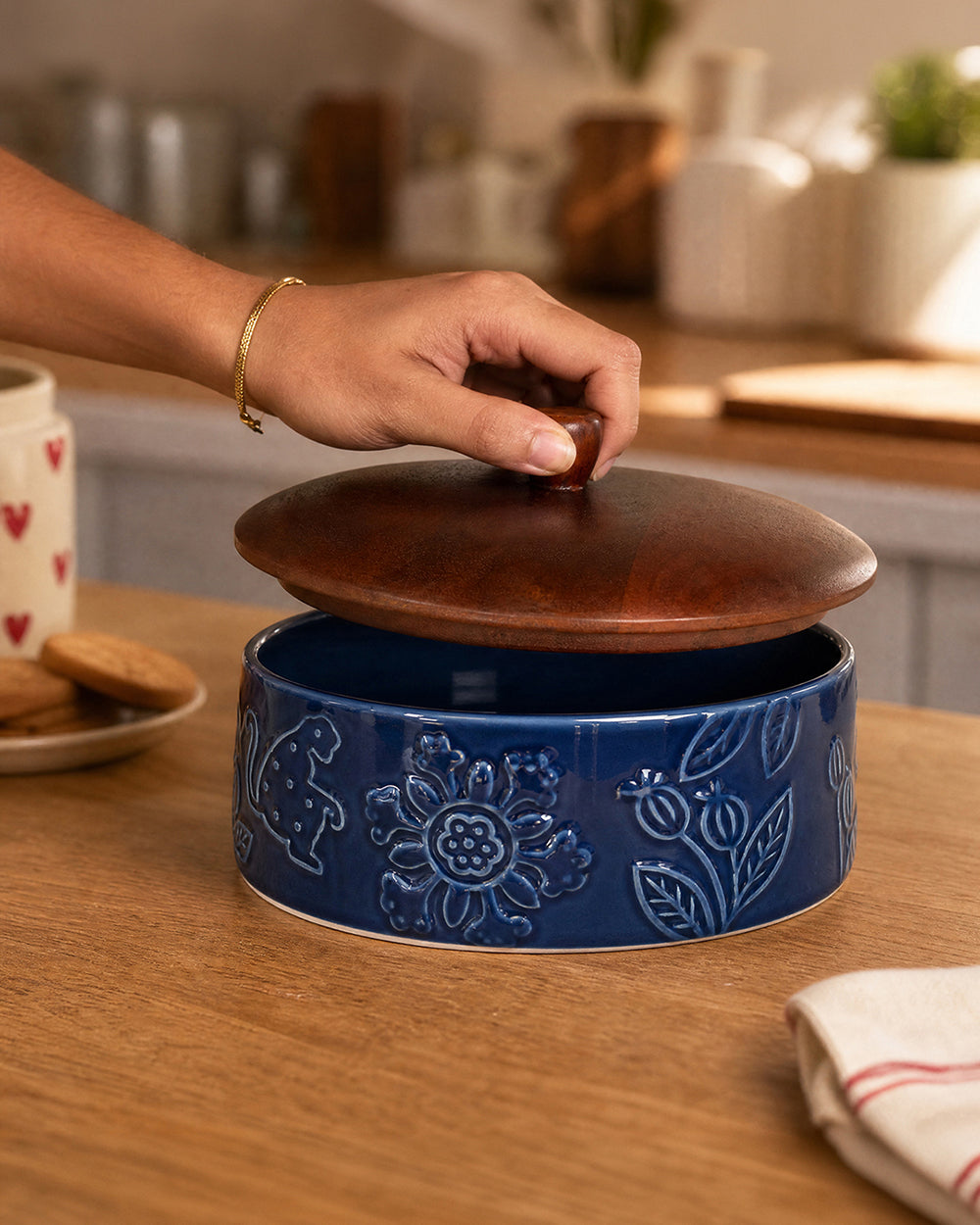 Forest Embossed Storage Jar| Forest Folklore