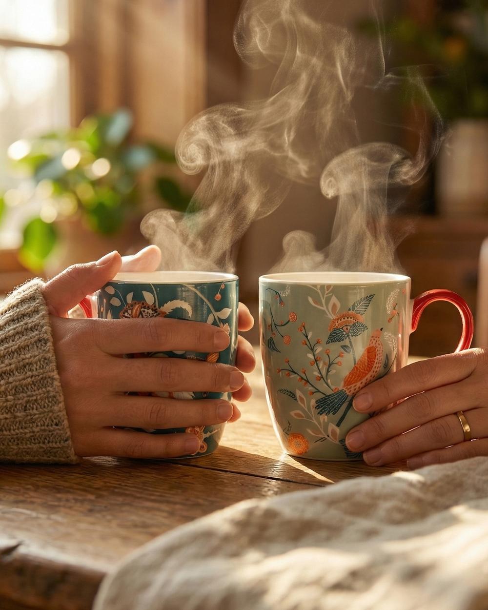 Chumbak Coffee & Joy Mug Gift Set of 2 | Comes in a Gift Box