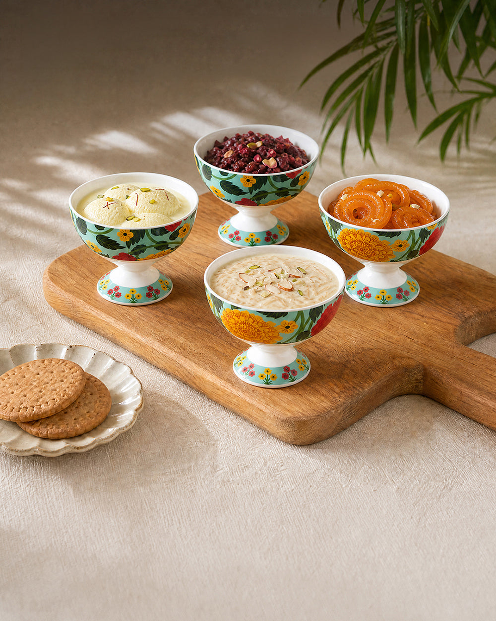 Rani Bagh Dessert Bowls Gift Set - Set of 6, 160 ml | Palace Memoirs
