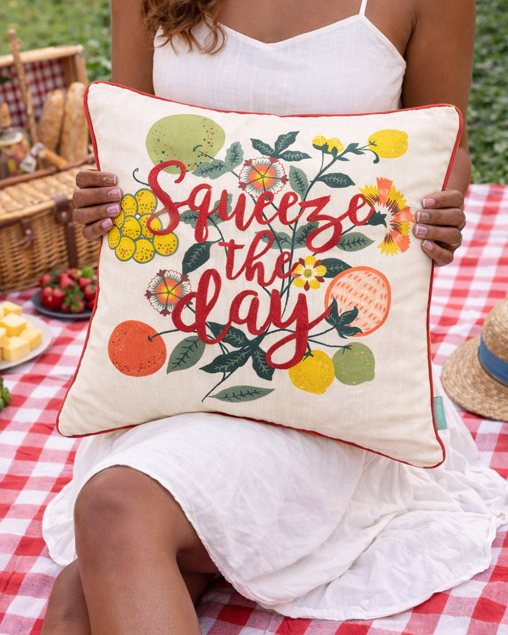 Squeeze the Day Cushion| Citrus Zest