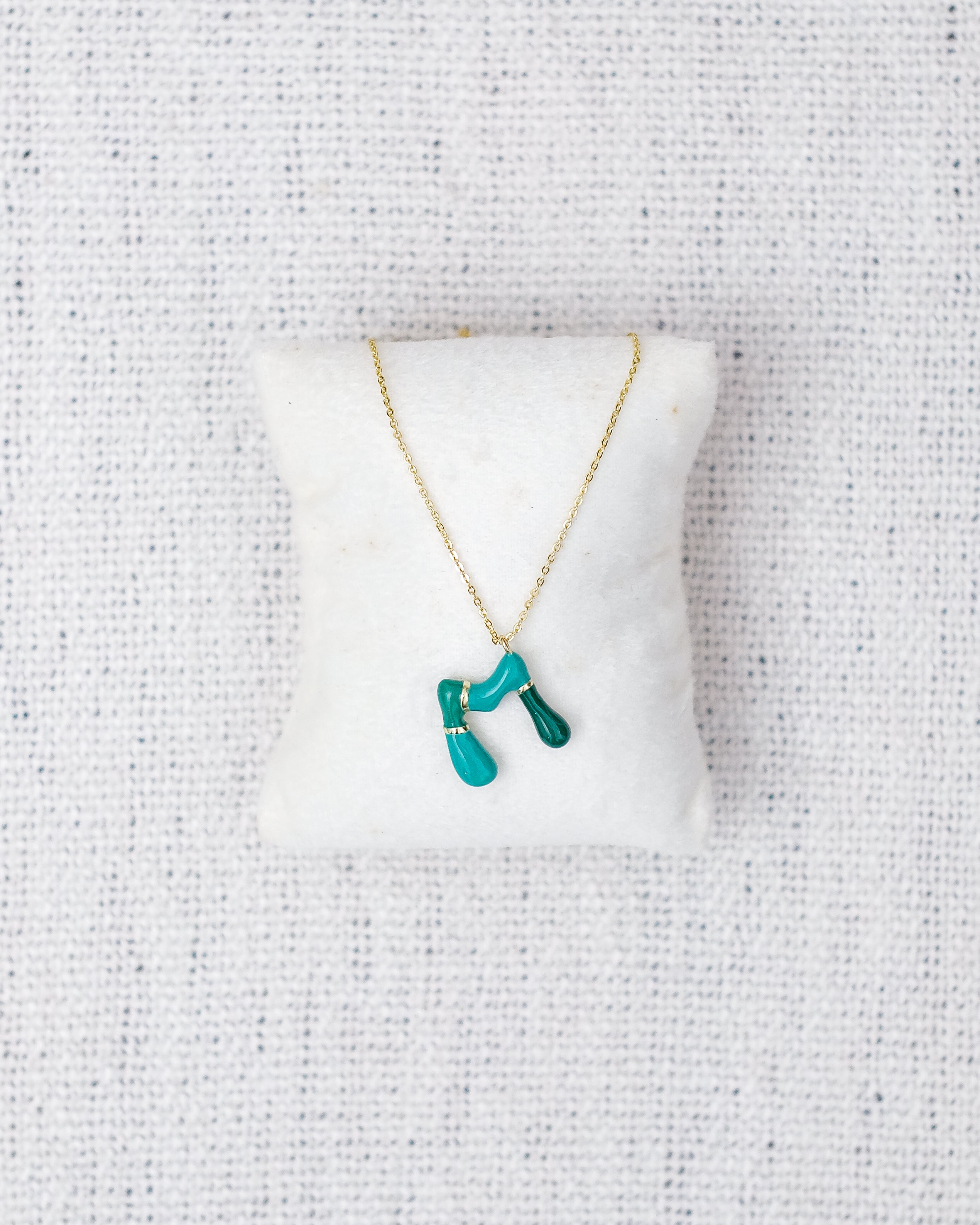 Alphabet Charm + Chain - M