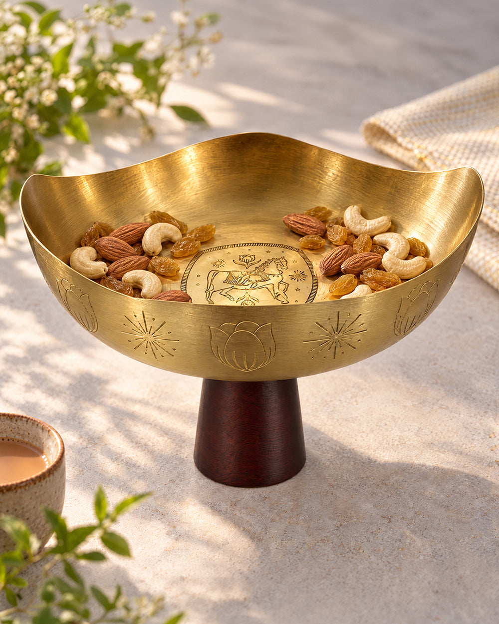 Mehfil Mood Brass Platter | Haveli Socials