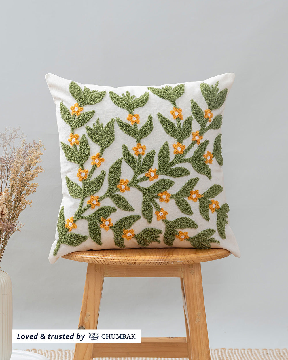 Lush Green Cushion Cover, 16"