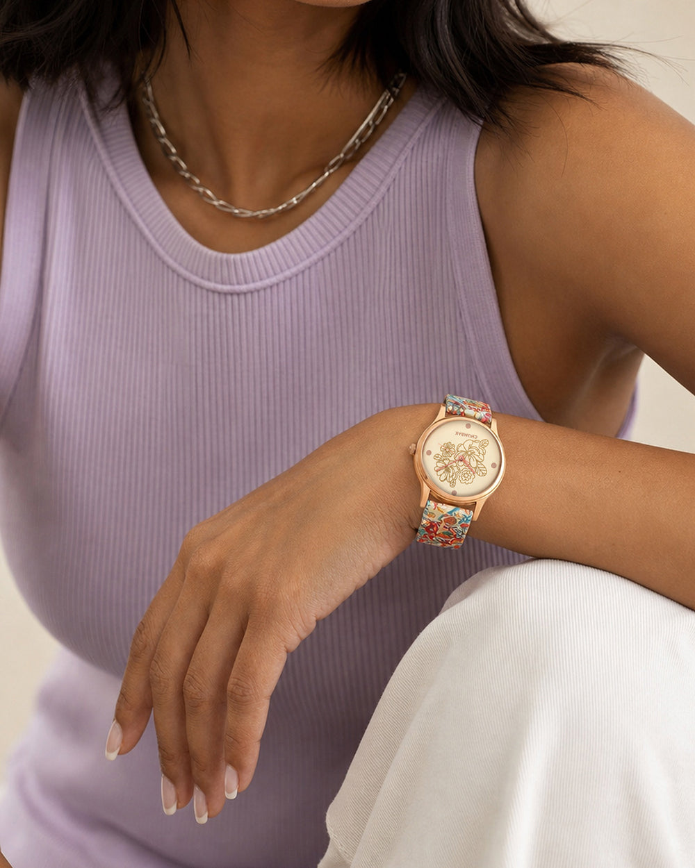 TEAL by Chumbak Jungle Beats Watch Ivory