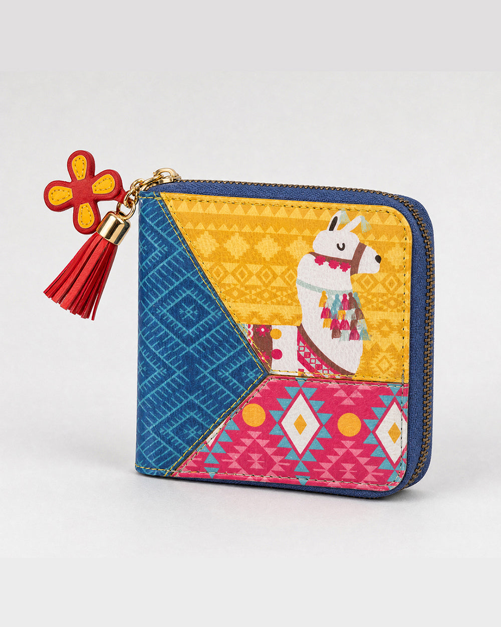Boho Llama Aztec Wallet ' Mini