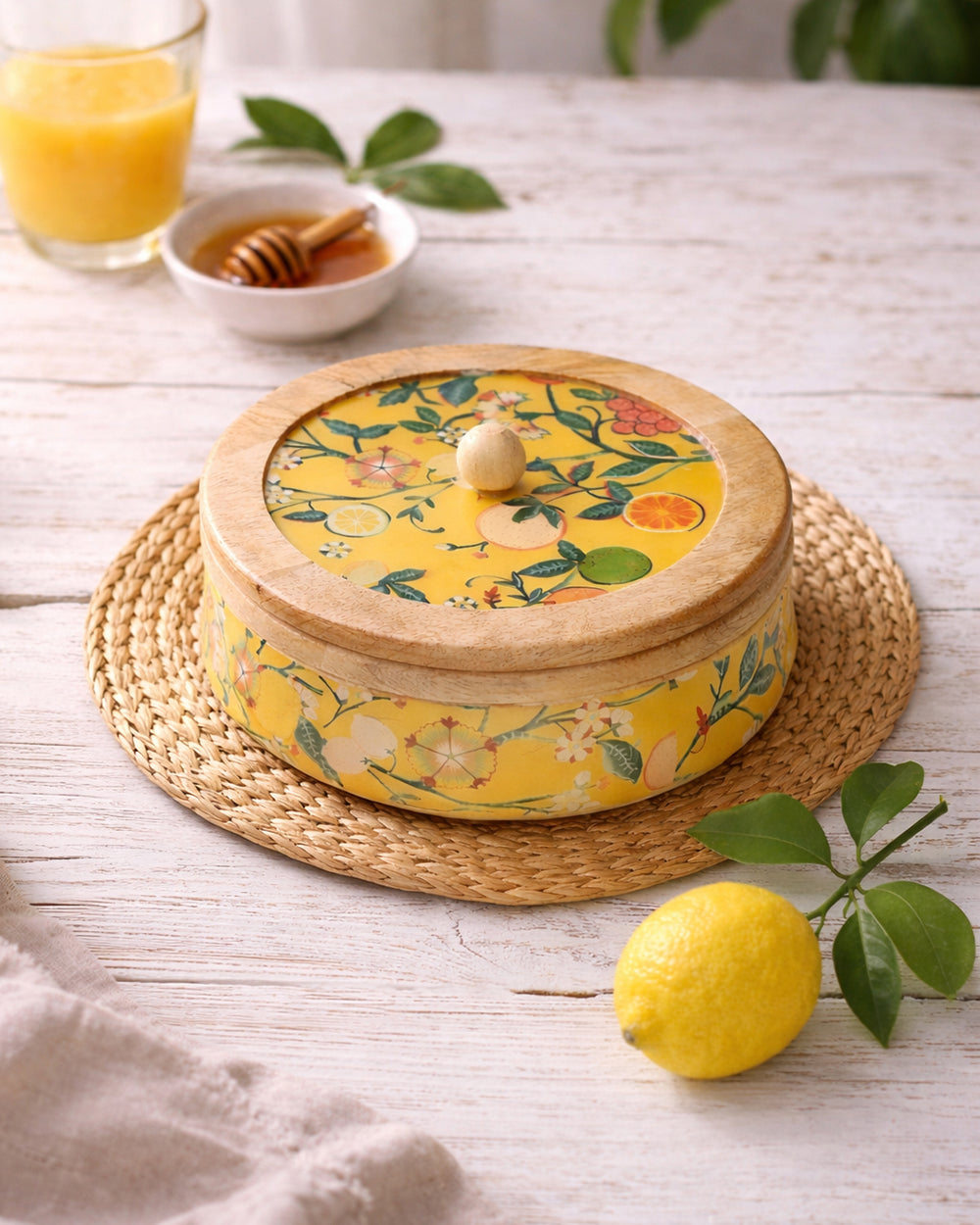 Limonata Wooden Roti Box | Citrus Zest