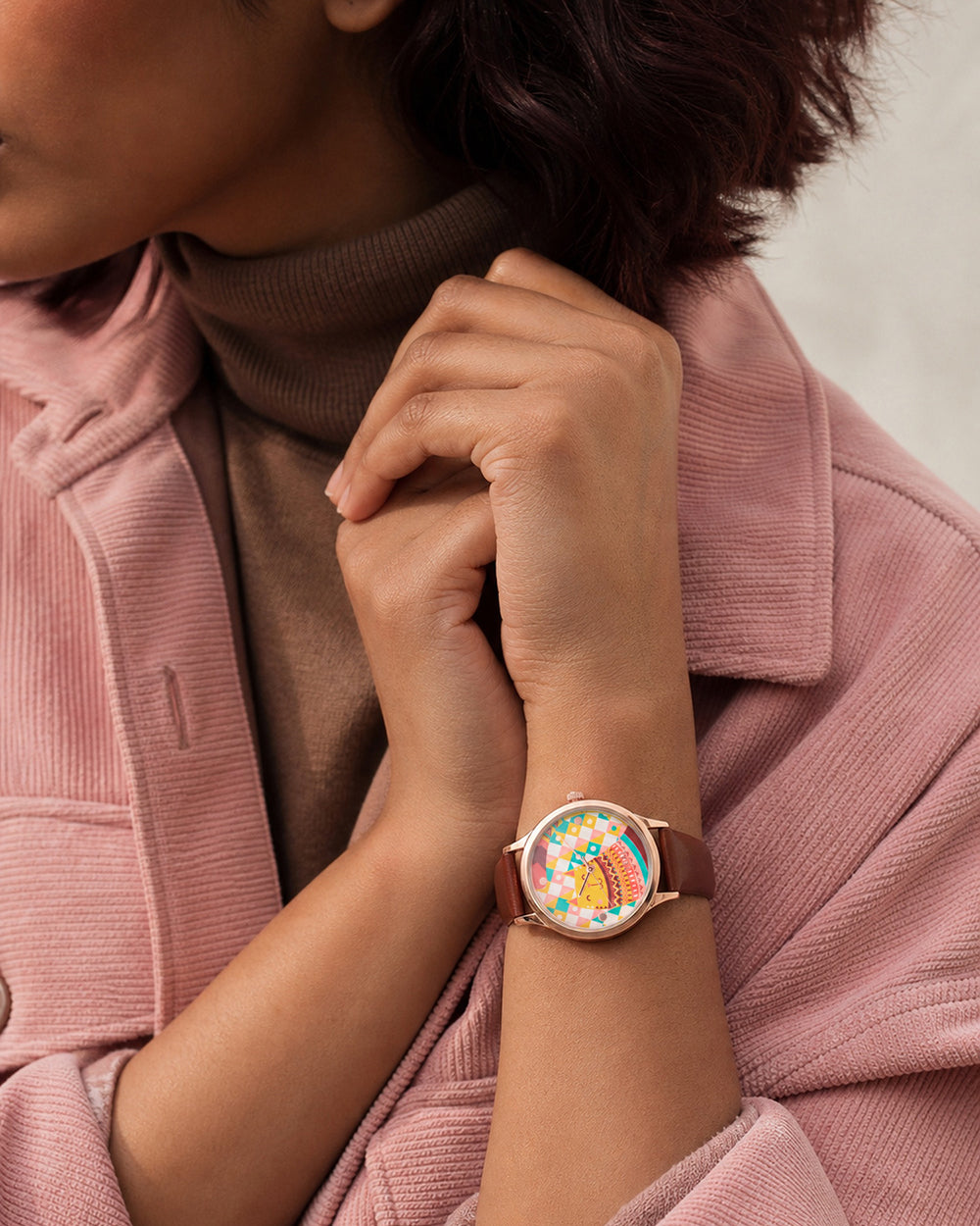 TEAL by Chumbak Aztec Cats Wrist Watch