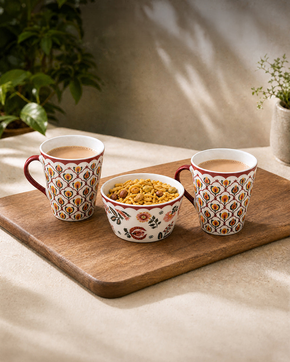 Ikat Tea Mugs Gift Set of 6