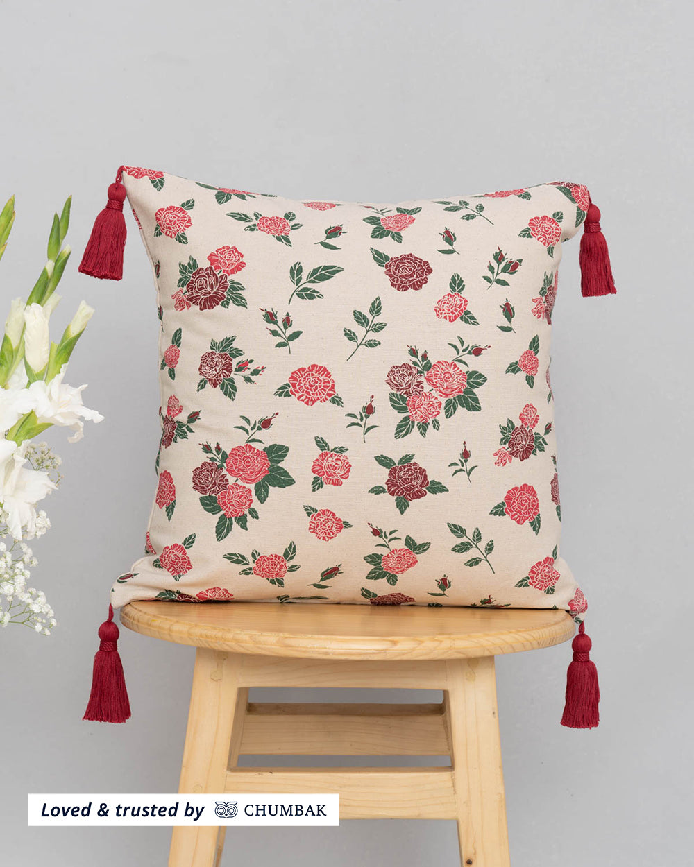 Wild Roses Cushion Cover, 16"