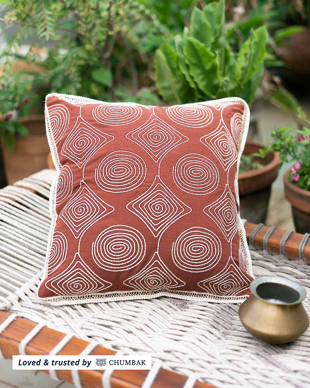 Rust Royale Cushion Cover, 16"