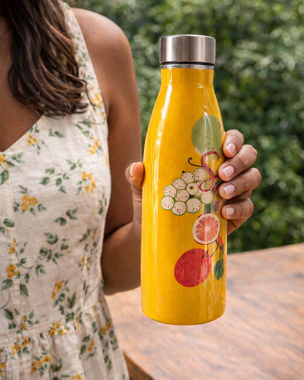 Squeeze the Day Steel Bottle, 700 ml | Citrus Zest