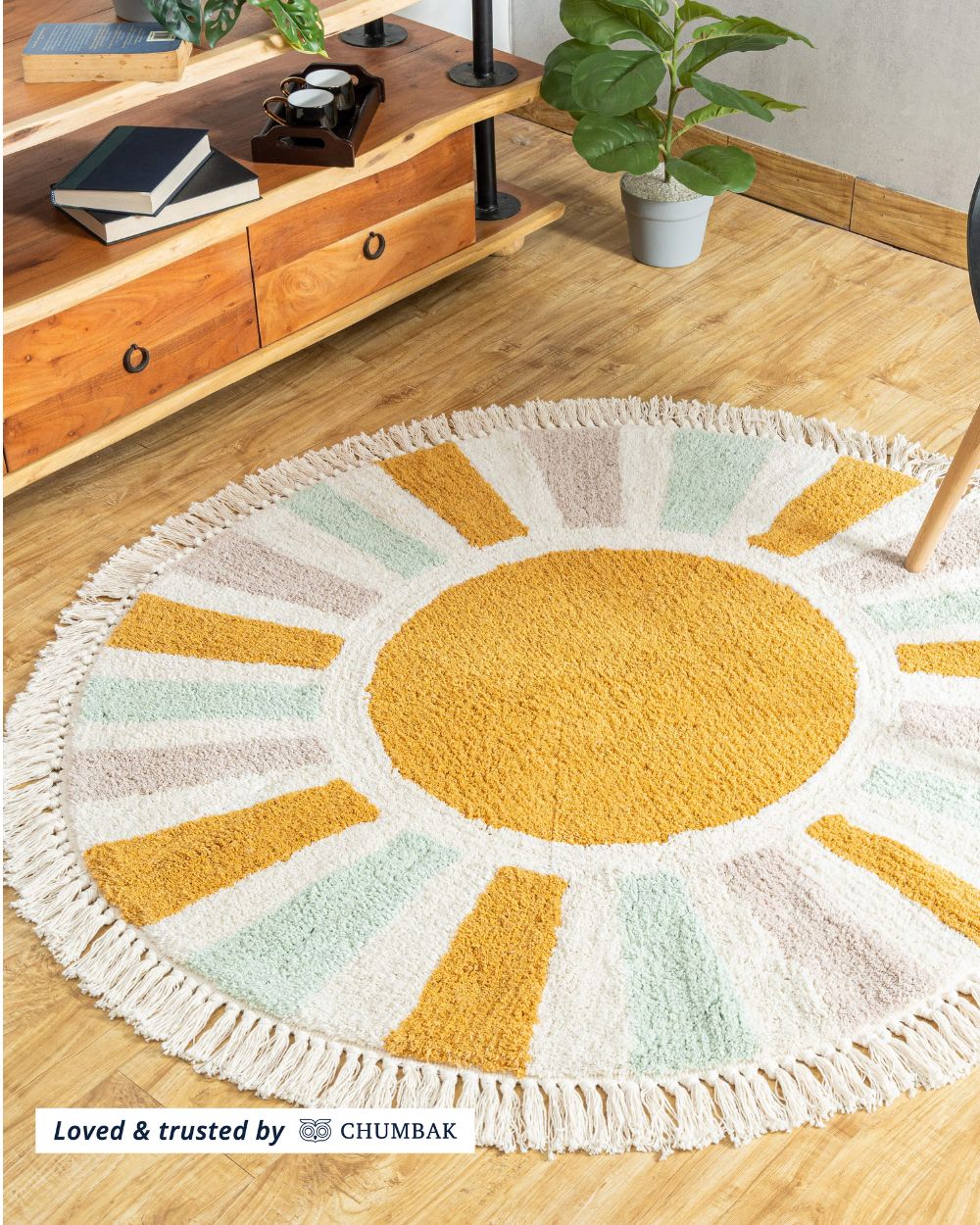 Sunrise Sunburst Tufted Rug