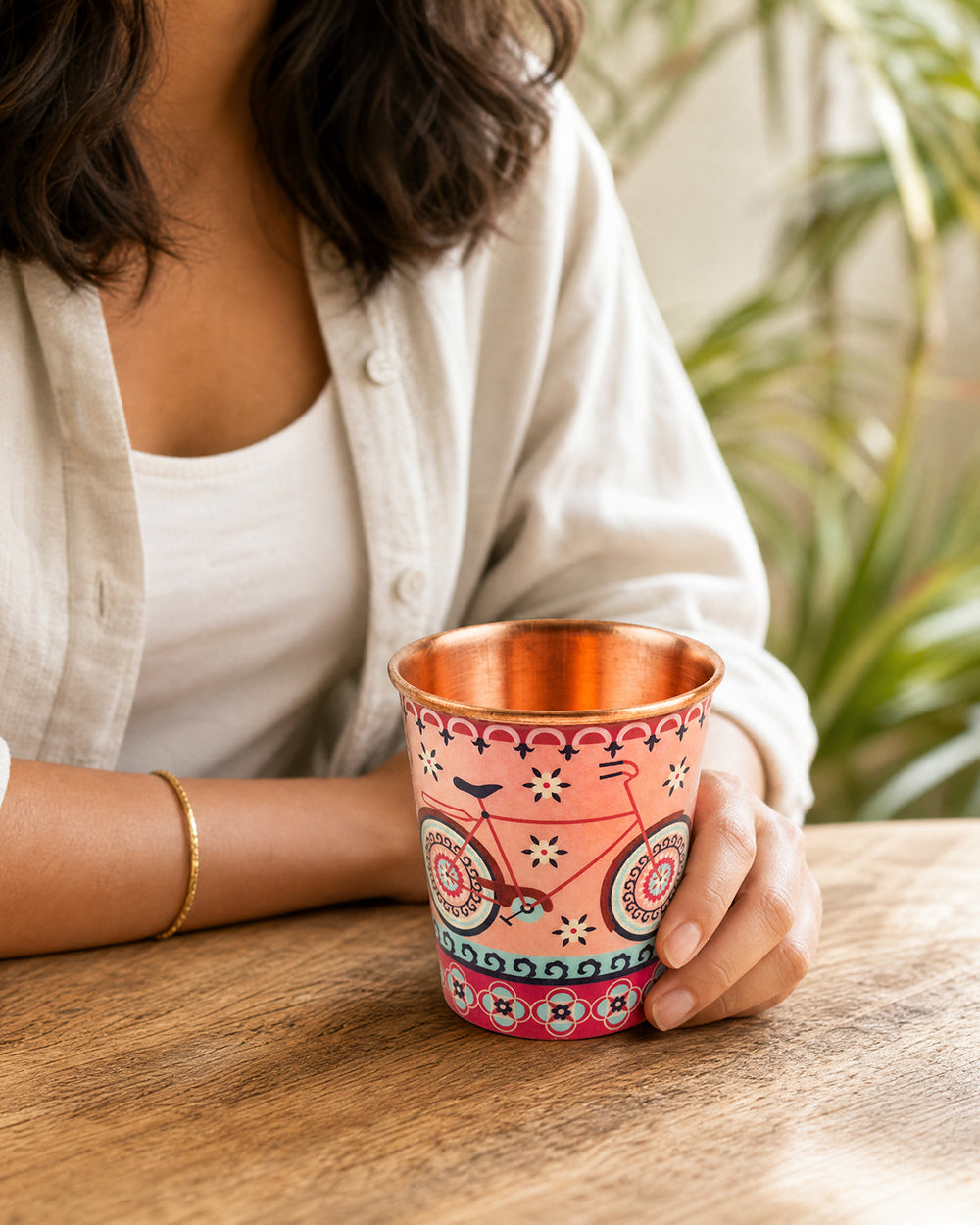 Boho Cycle Copper Tumbler - Small