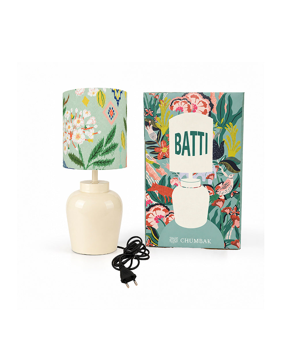 Folklore Bloom Ikat Table Lamp | Forest Folklore