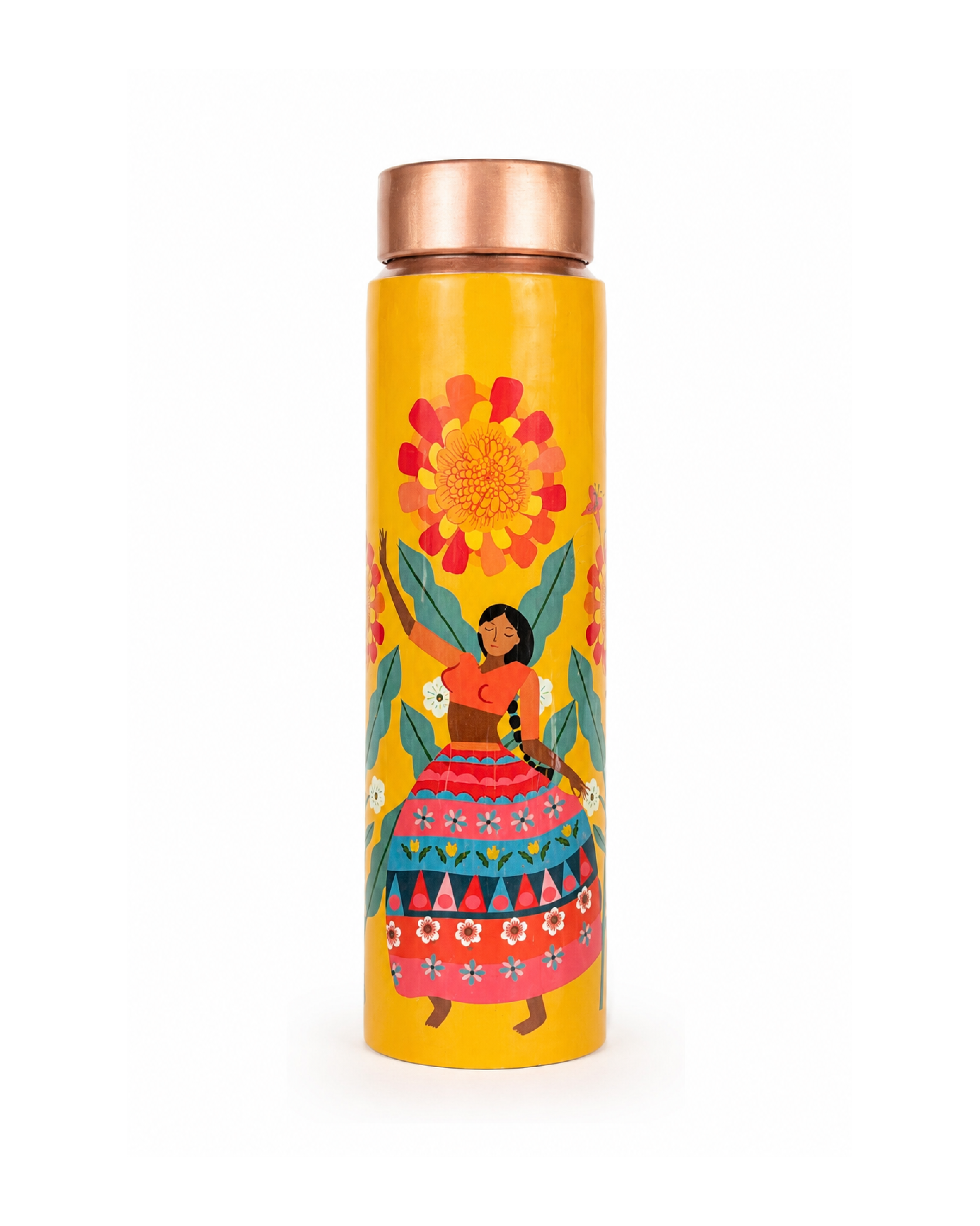 Marigold Lady Copper Bottle | 900 ml