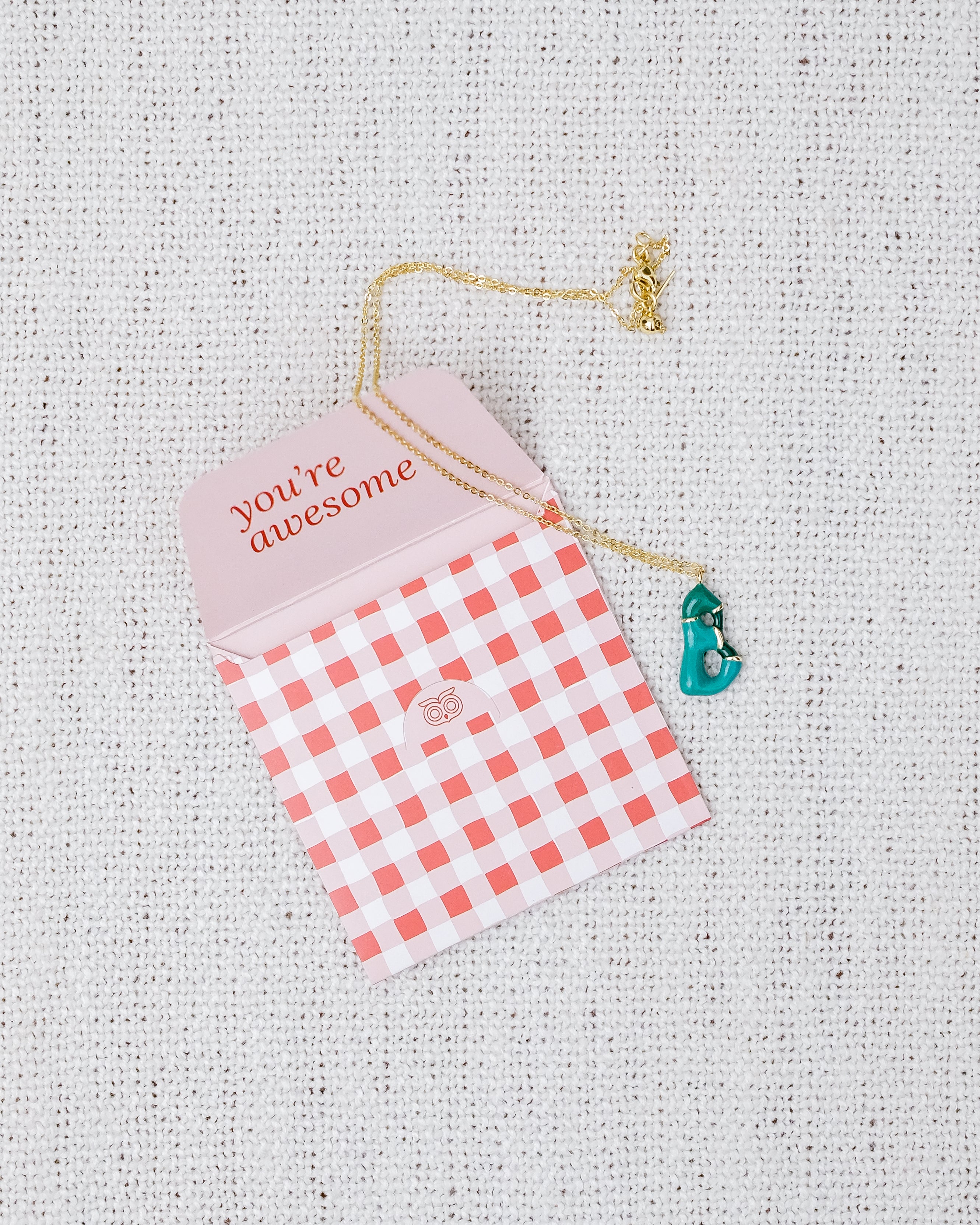 Alphabet Charm + Chain - B