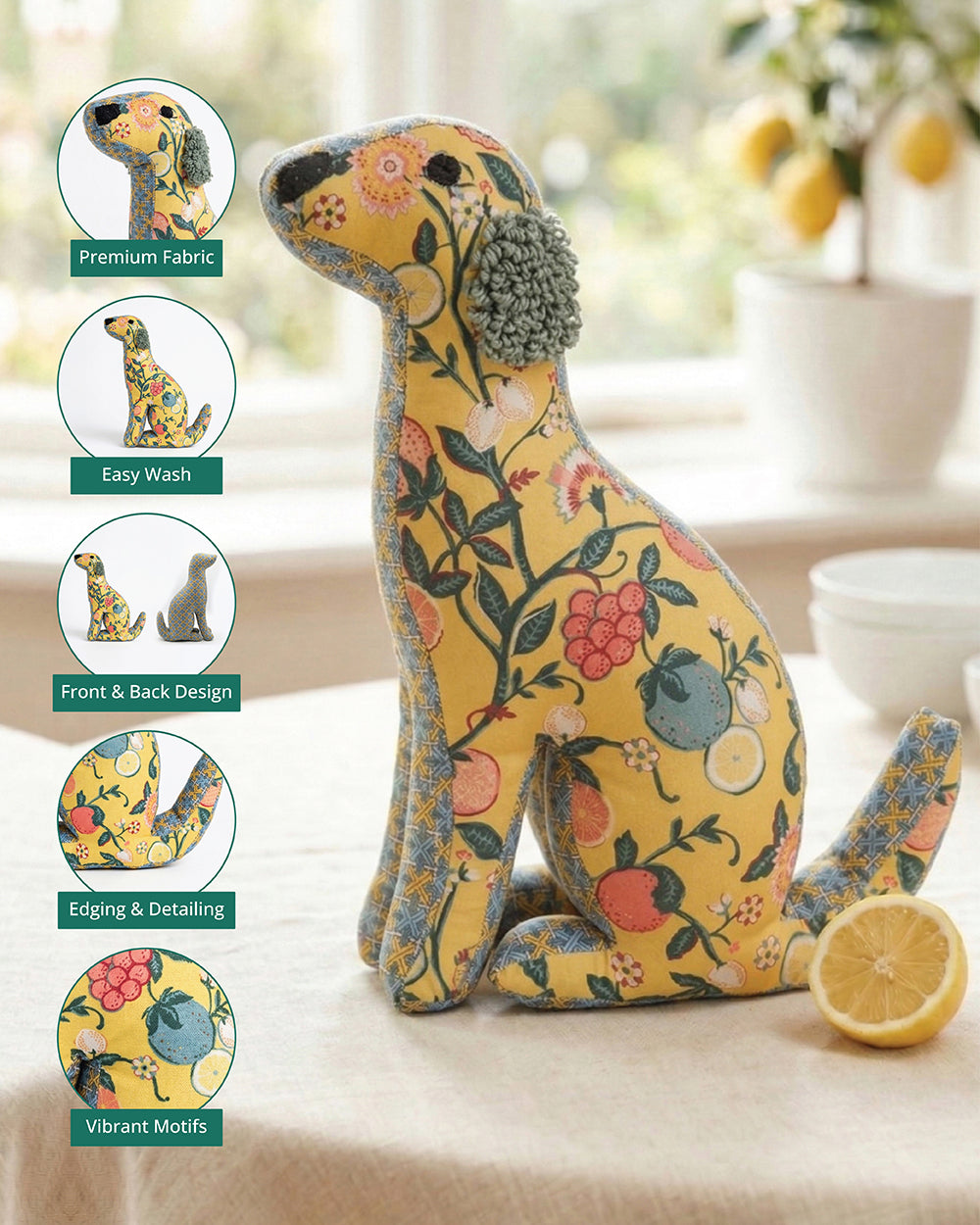 Limonata Hound Shaped Plushy Pal| Citrus Zest