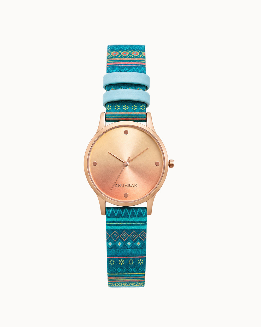 TEAL by Chumbak Ombre Aztec Watch Teal