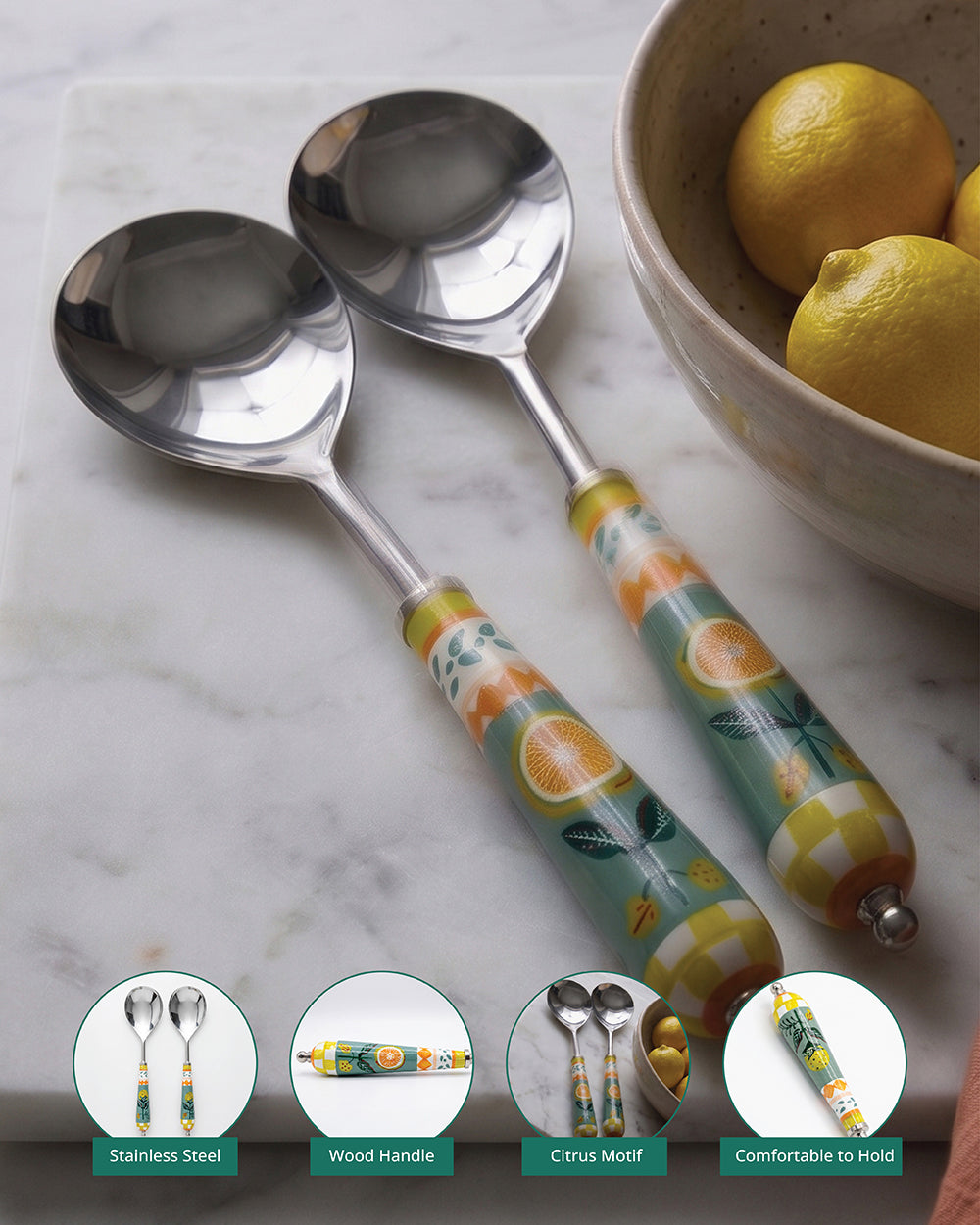 Florentine Cutlery, Set of 2| Citrus Zest