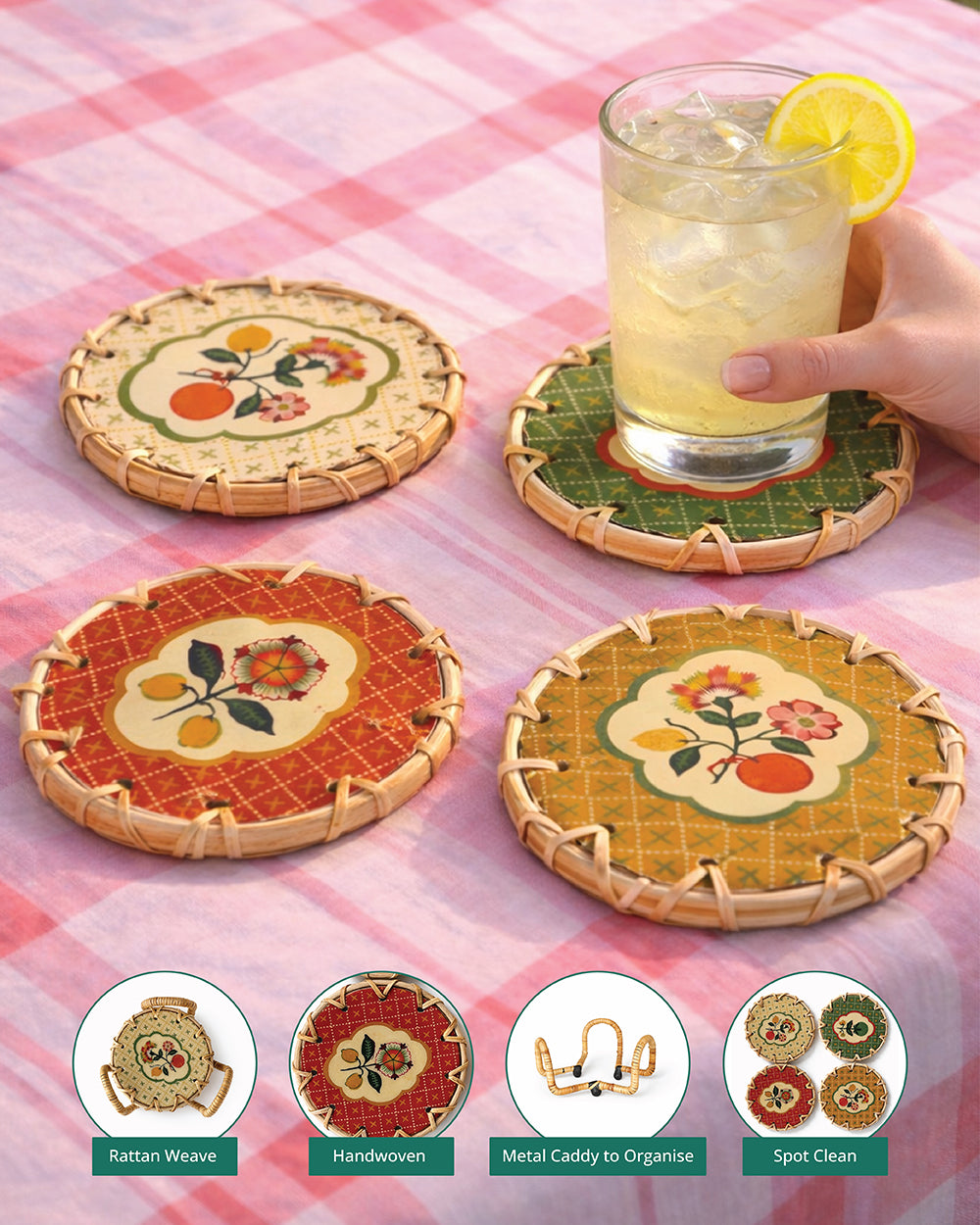 Limonata Coaster Set| Citrus Zest
