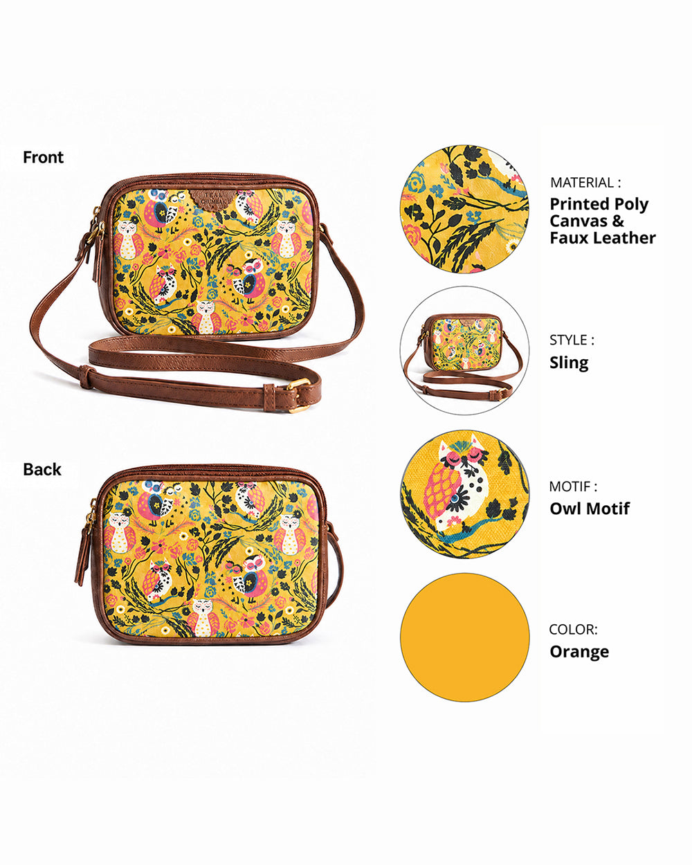 Teal by Chumbak Jungle Stories Box Sling Bag