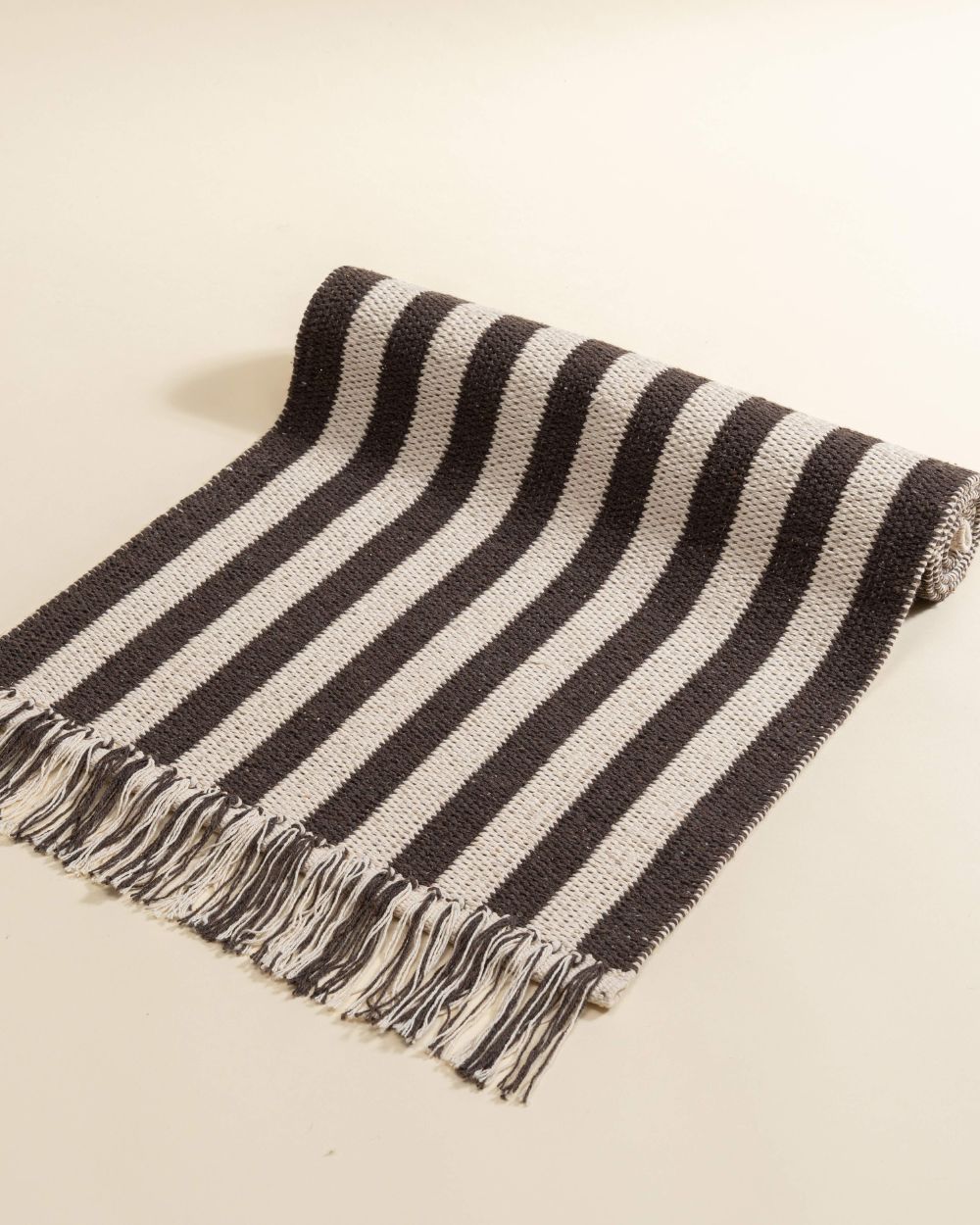 Cocoa Striped Area Rug