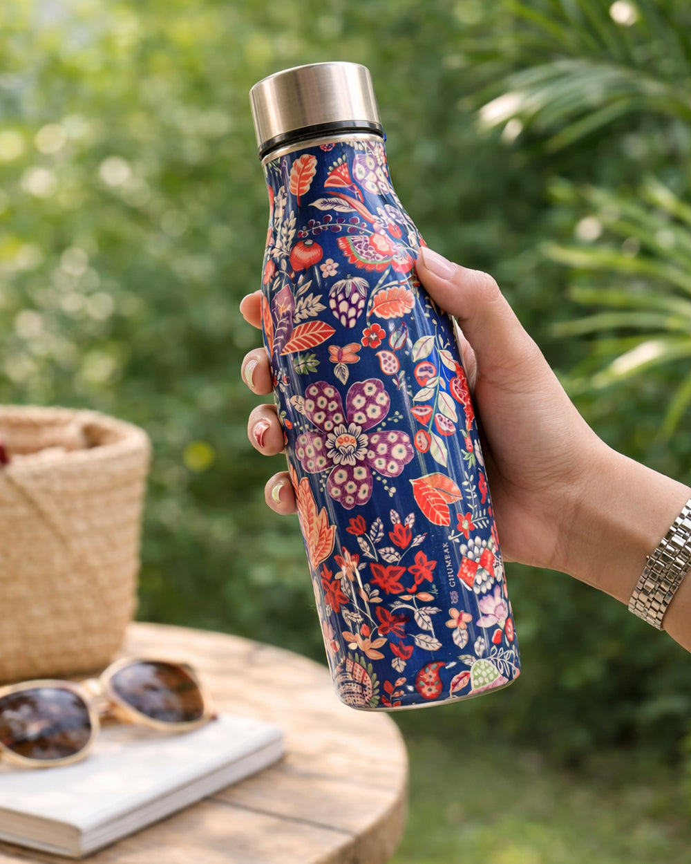 Batik Bloom Steel Bottle, 700ml