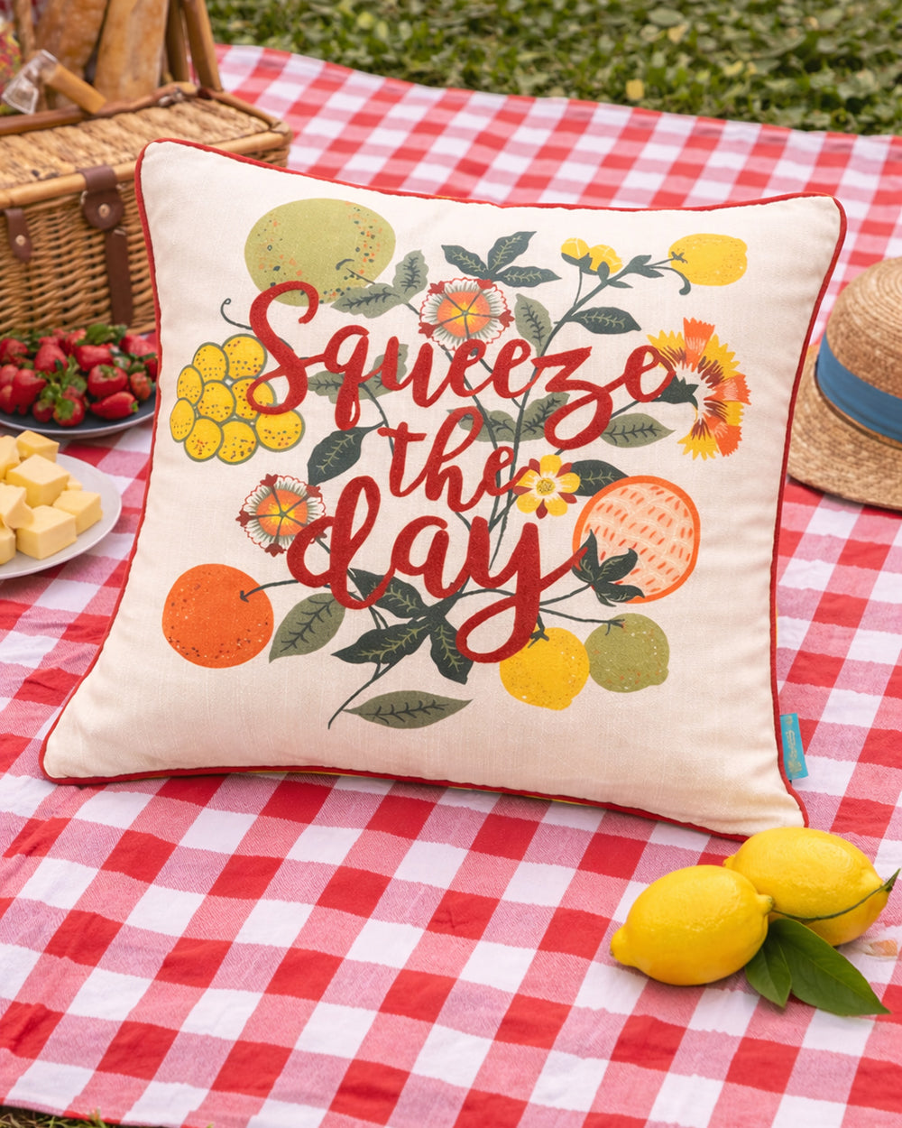 Squeeze the Day Cushion| Citrus Zest