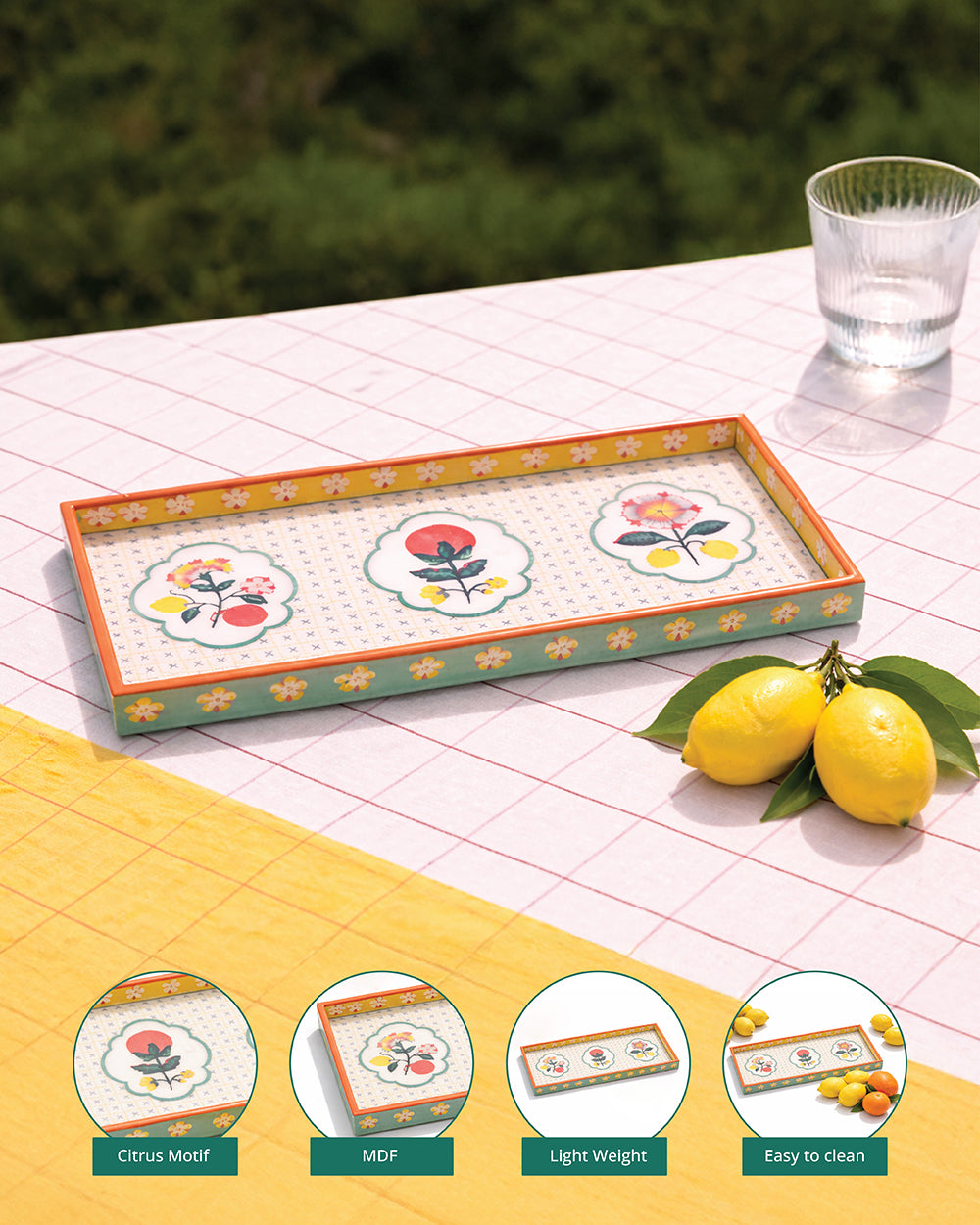 Limonata MDF Tray| Citrus Zest