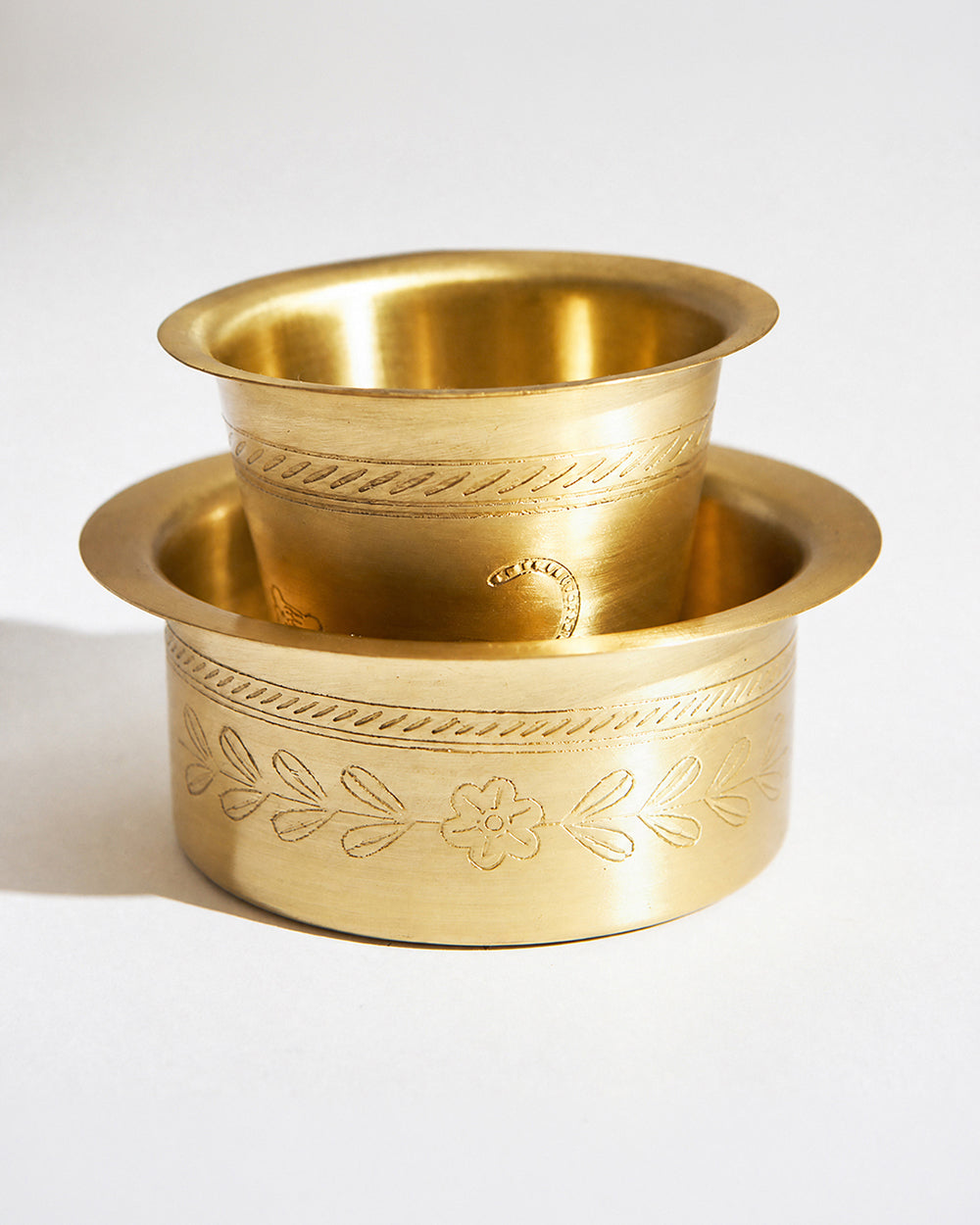 Filter Coffee Tumbler Dabara Brassware Gift Box | Set of 2