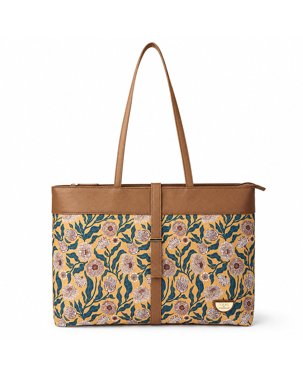 Teal by Chumbak Ivory Genda Garden Work Tote