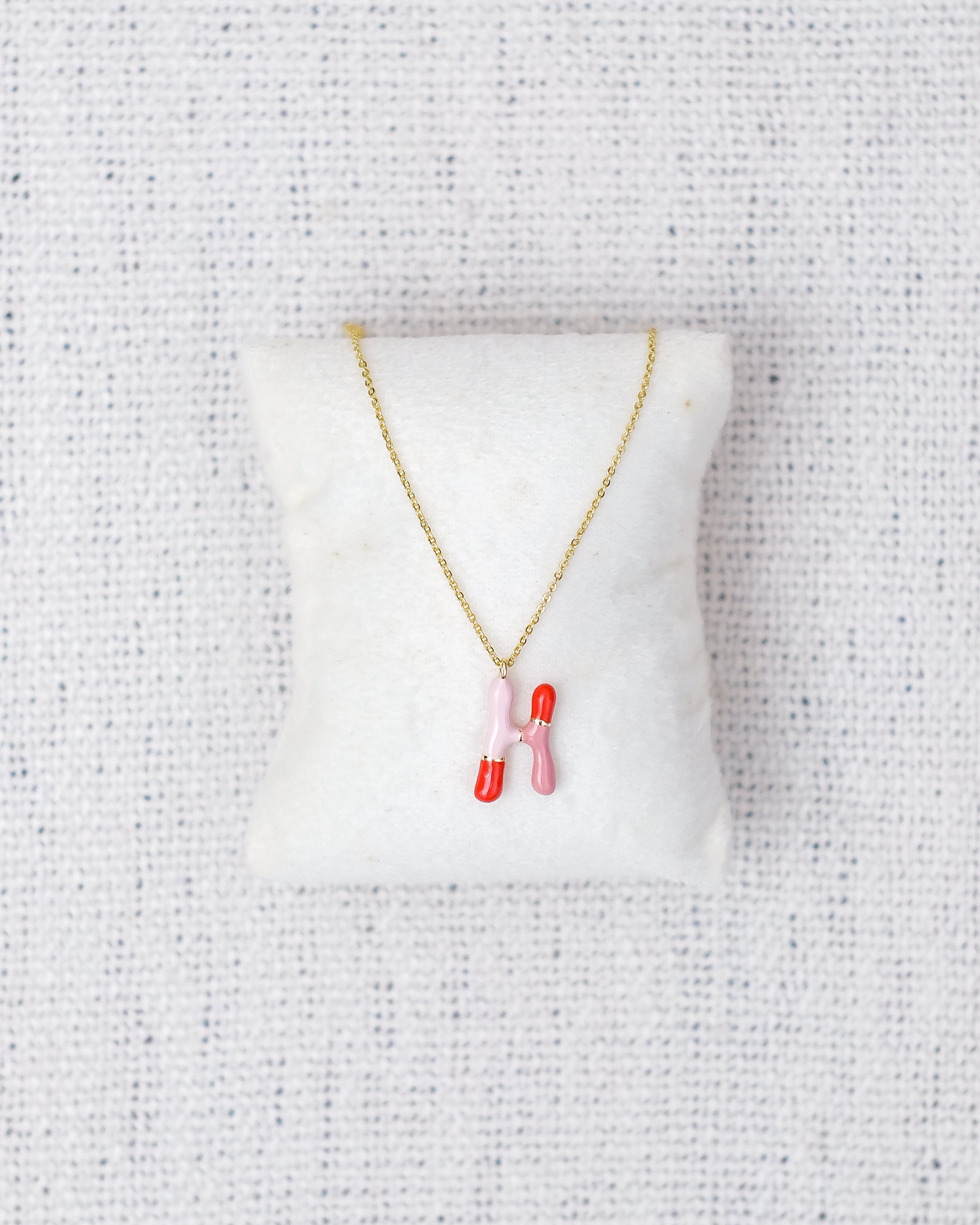 Alphabet Charm + Chain - H