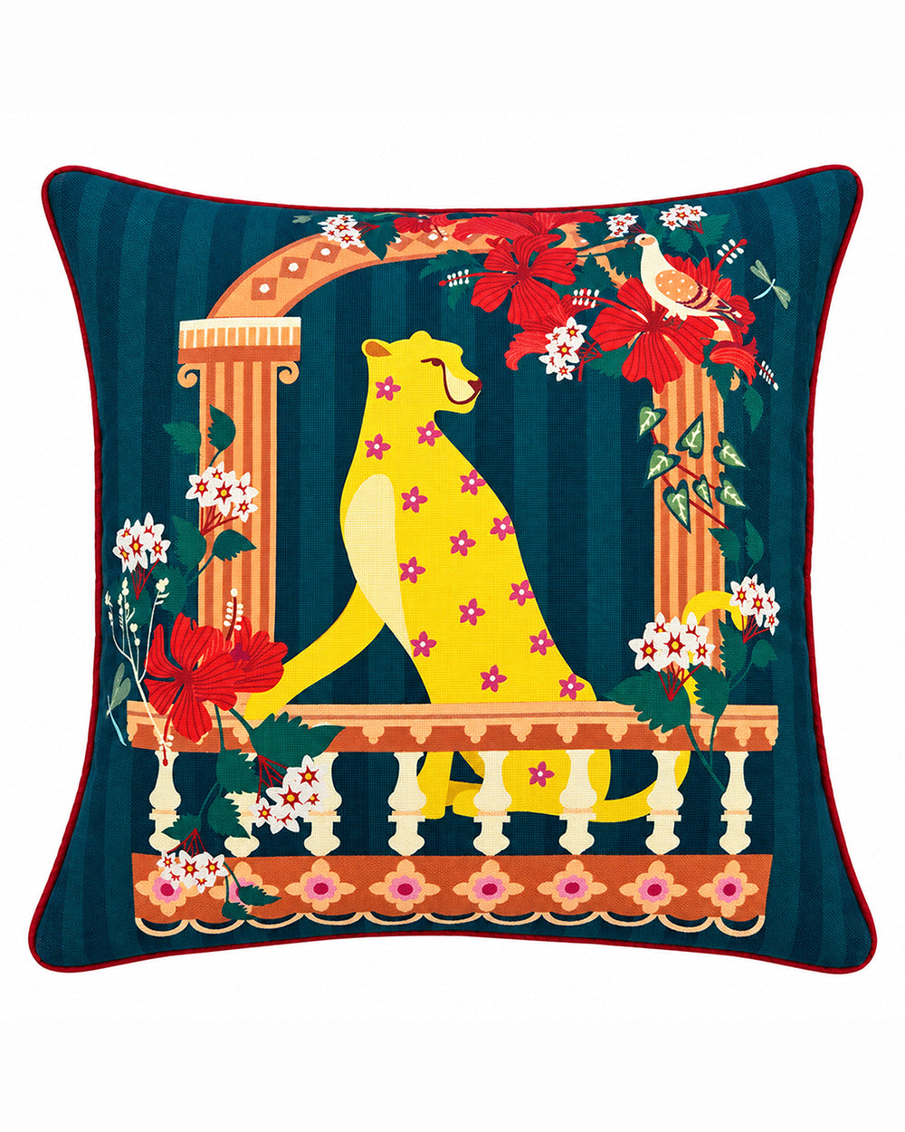Jharoka Scenes Cushion Cover | Haveli Socials