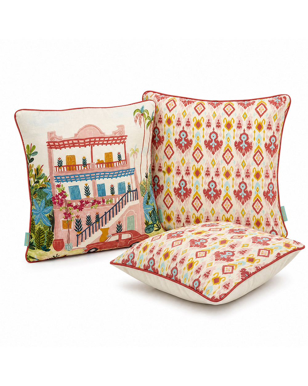Countryside Ikkat Cushion Cover Set of 3 -16”