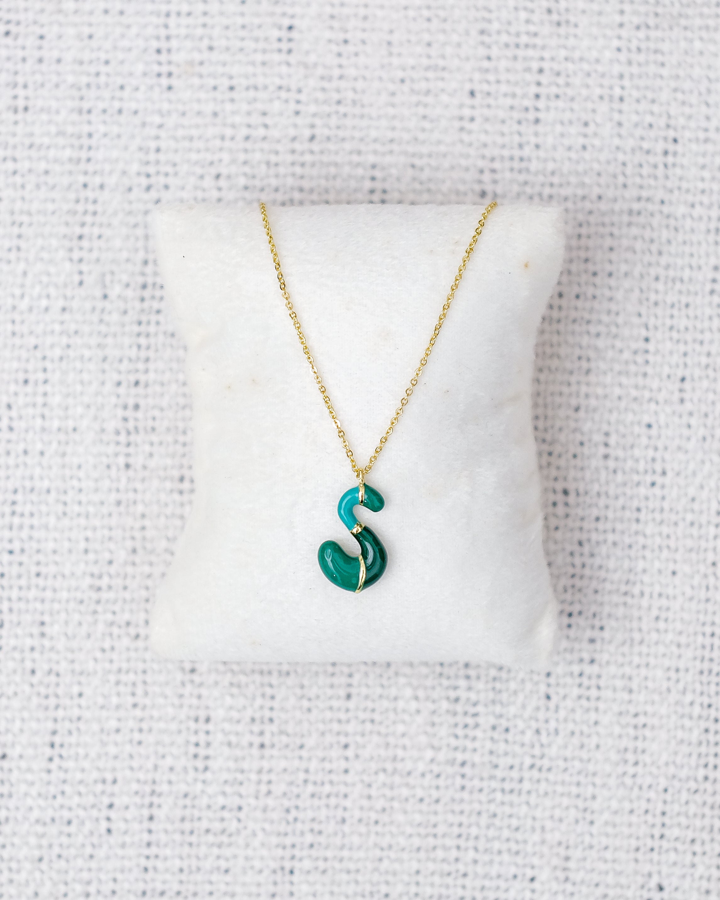 Alphabet Charm + Chain - S