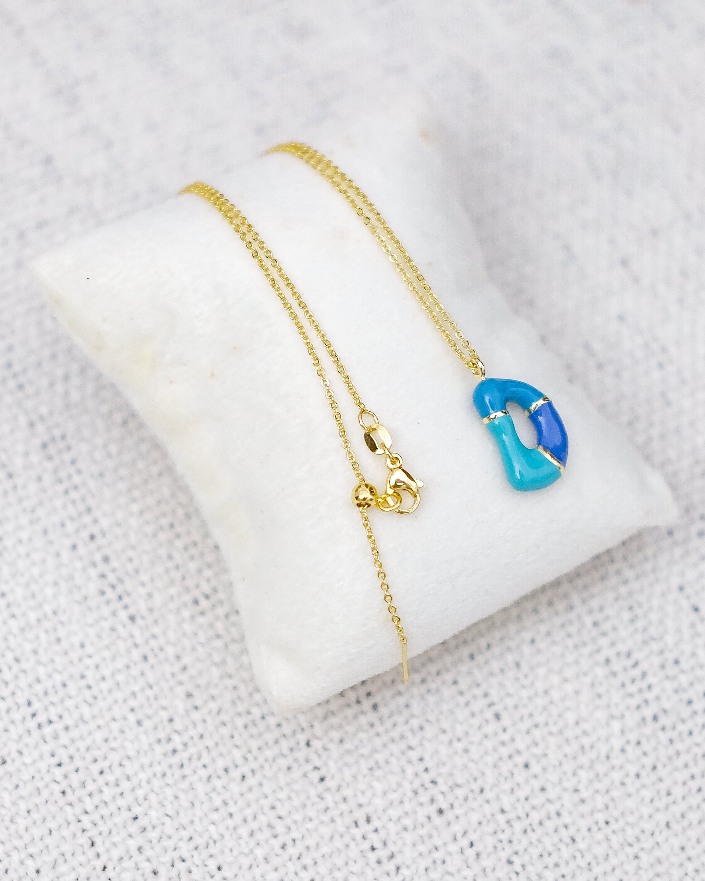 Alphabet Charm + Chain - D