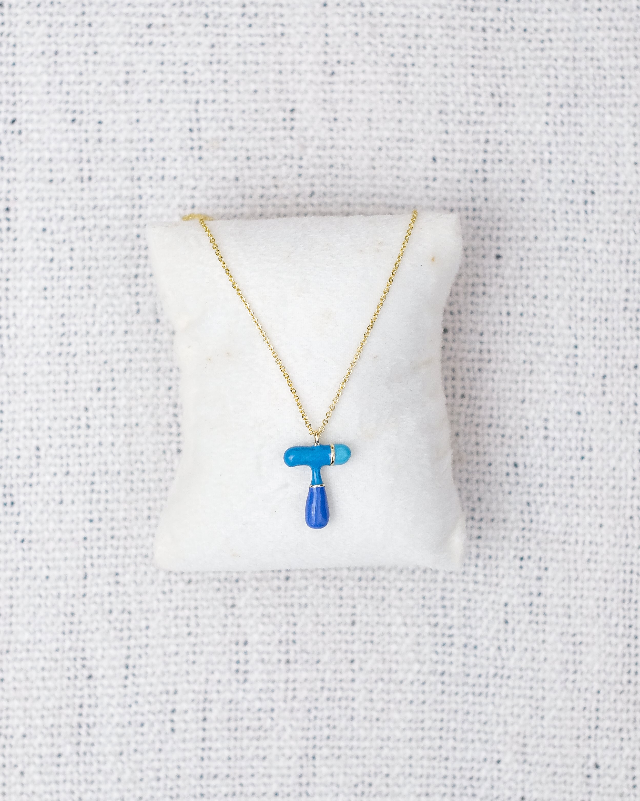 Alphabet Charm + Chain - T