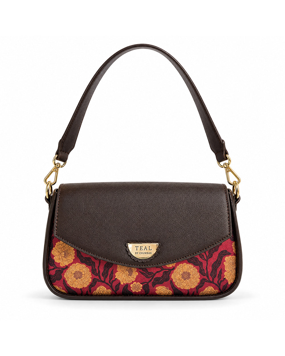Teal by Chumbak Crimson Marigold Muse Shoulder Bag