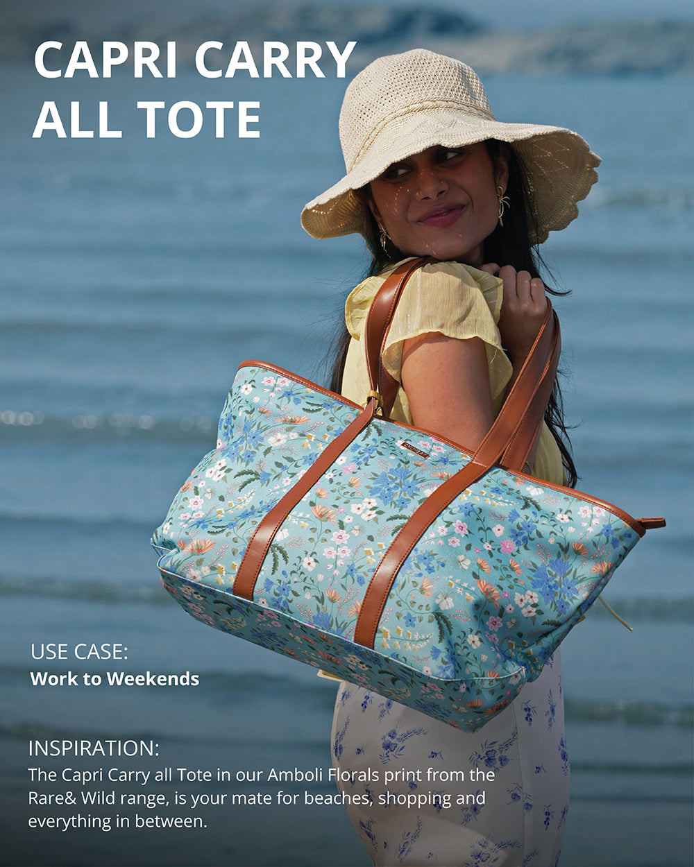 Capri Carry all Tote| Rare & Wild, Amboli