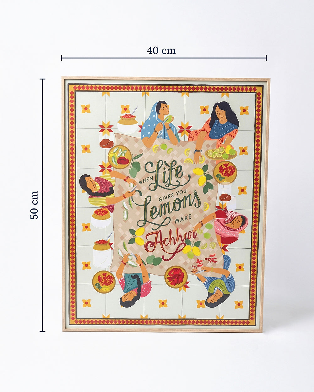 Lemon Pickle Wall Frame, 40x50cm| Citrus Zest