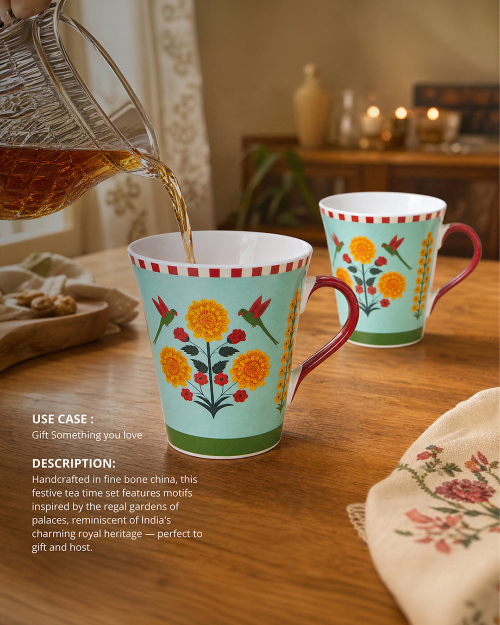 Rani Bagh Tea Trio Gift Set - Set of 3 | Palace Memoirs