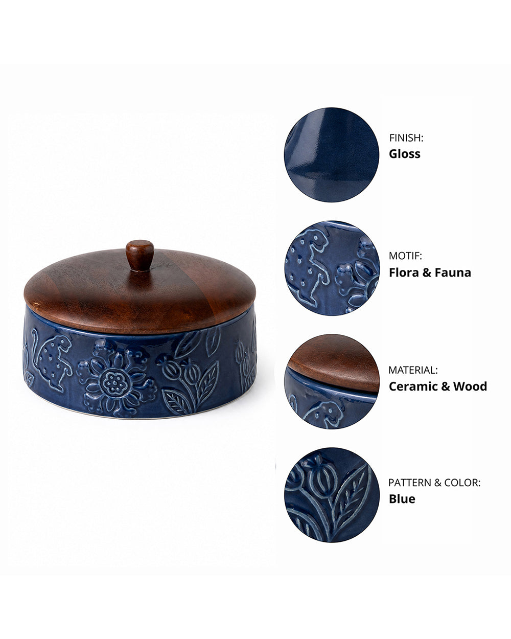 Forest Embossed Storage Jar| Forest Folklore