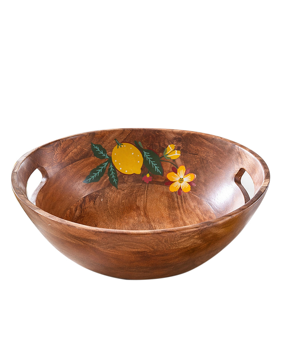 Florentine Wooden Serving Bowl, 9"| Citrus Zest