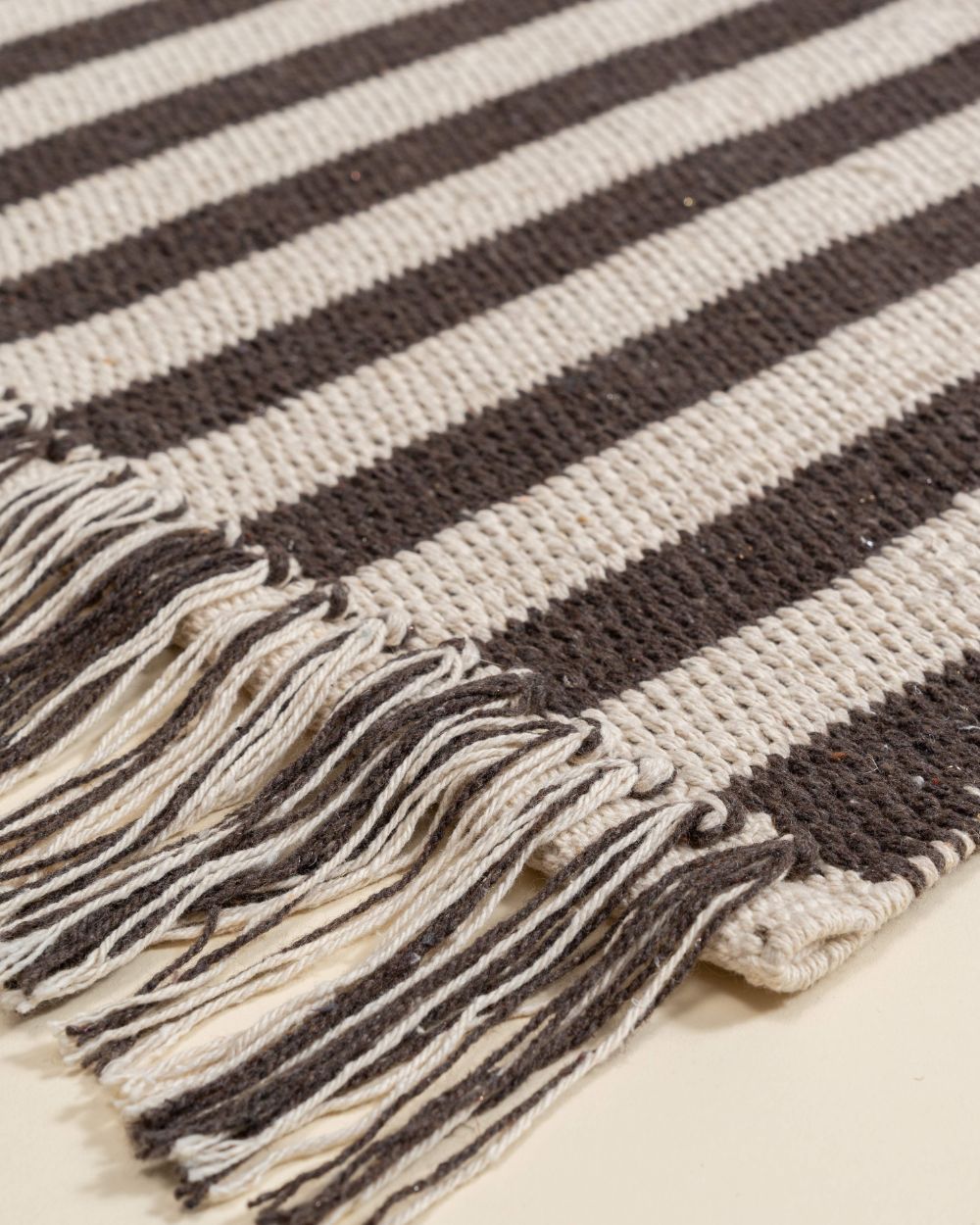 Cocoa Striped Area Rug