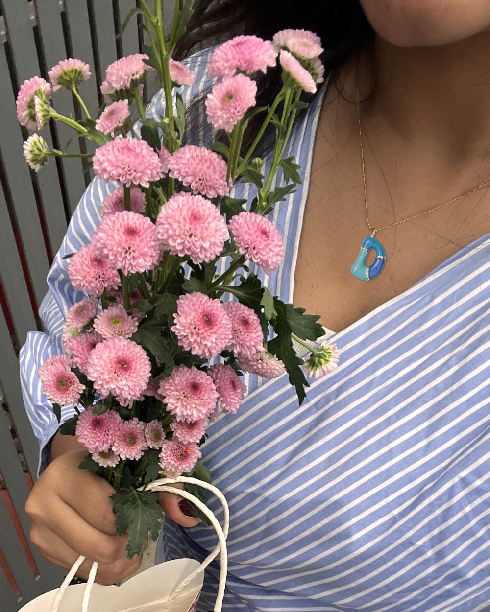 Alphabet Charm + Chain - D