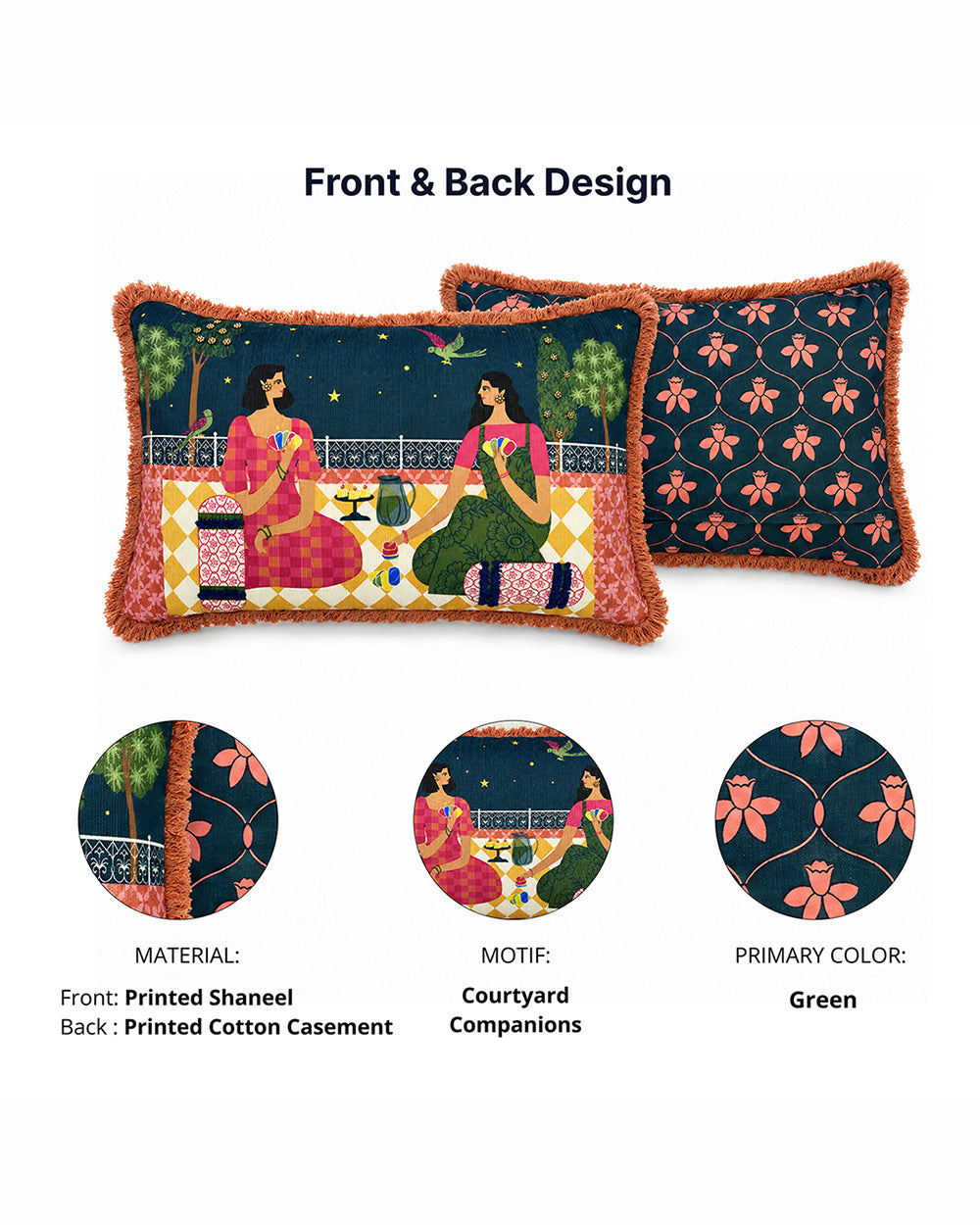 Golden Shaam Cushion Cover | Haveli Socials