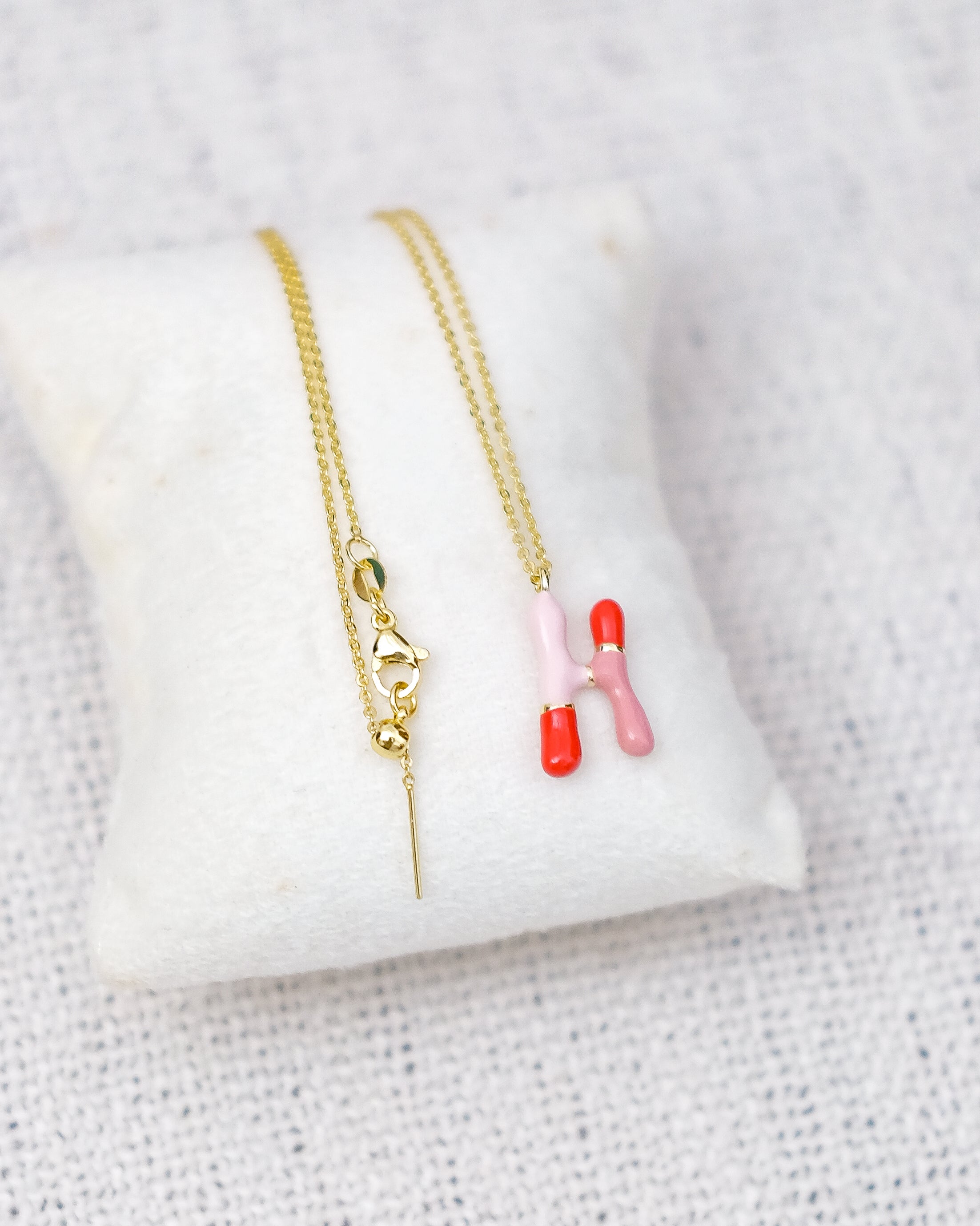 Alphabet Charm + Chain - H