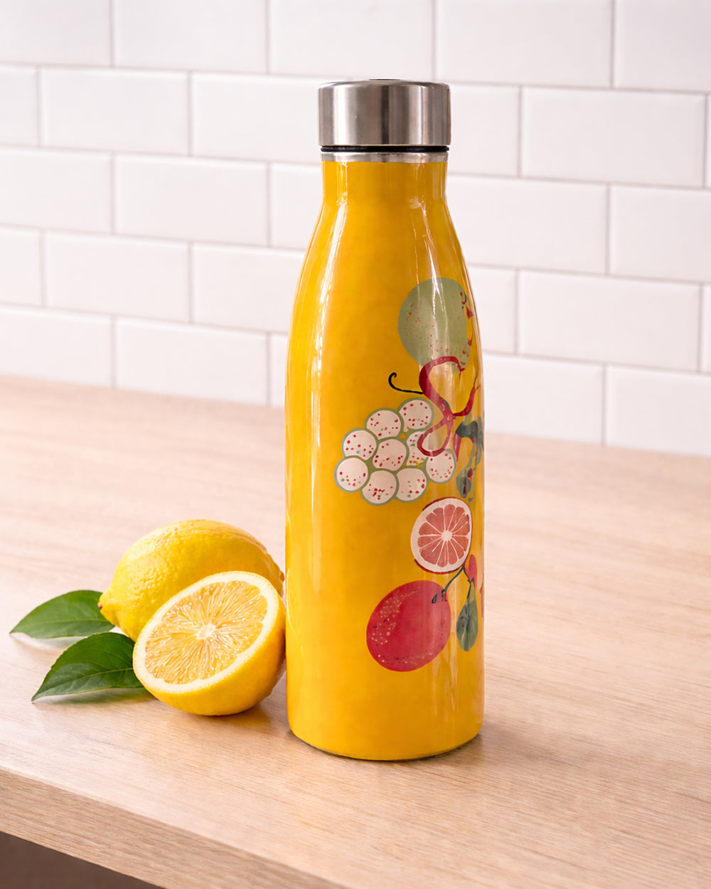 Squeeze the Day Steel Bottle, 700 ml | Citrus Zest