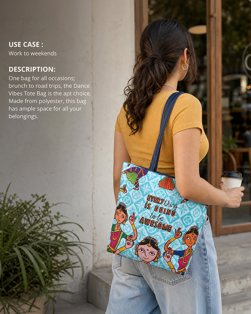 Dance Vibes Tote Bag - Teal
